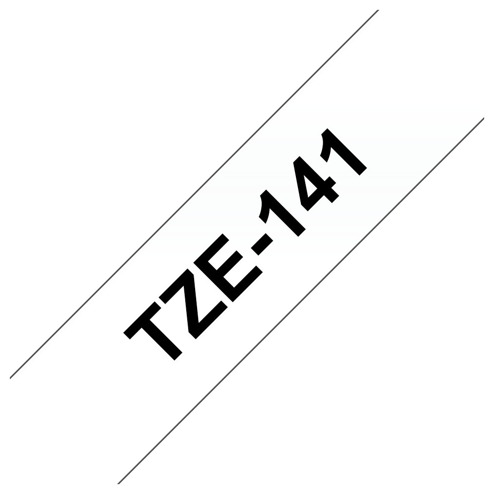 Brother TZE-141 ruban d'étiquette Noir sur transparent