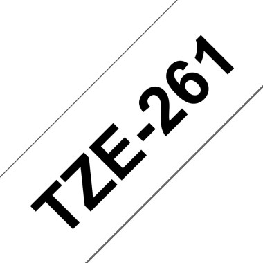 Brother TZE-261 ruban d'étiquette Noir sur blanc TZ