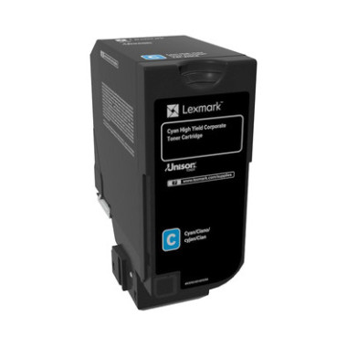 Lexmark 74C2HCE Cartouche de toner 1 pièce(s) Original Cyan