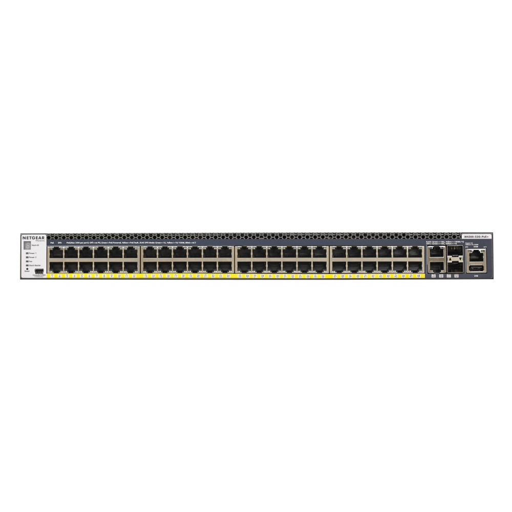 NETGEAR M4300-52G-PoE+ 550W PSU Géré L2 L3 L4 Gigabit Ethernet (10 100 1000) Connexion Ethernet, supportant l'alimentation via NETGEAR M4300-52G-PoE+ 550W PSU Géré L2 L3 L4 Gigabit Ethernet (10 100 1000) Connexion Ethernet, supportant l'alimentation via