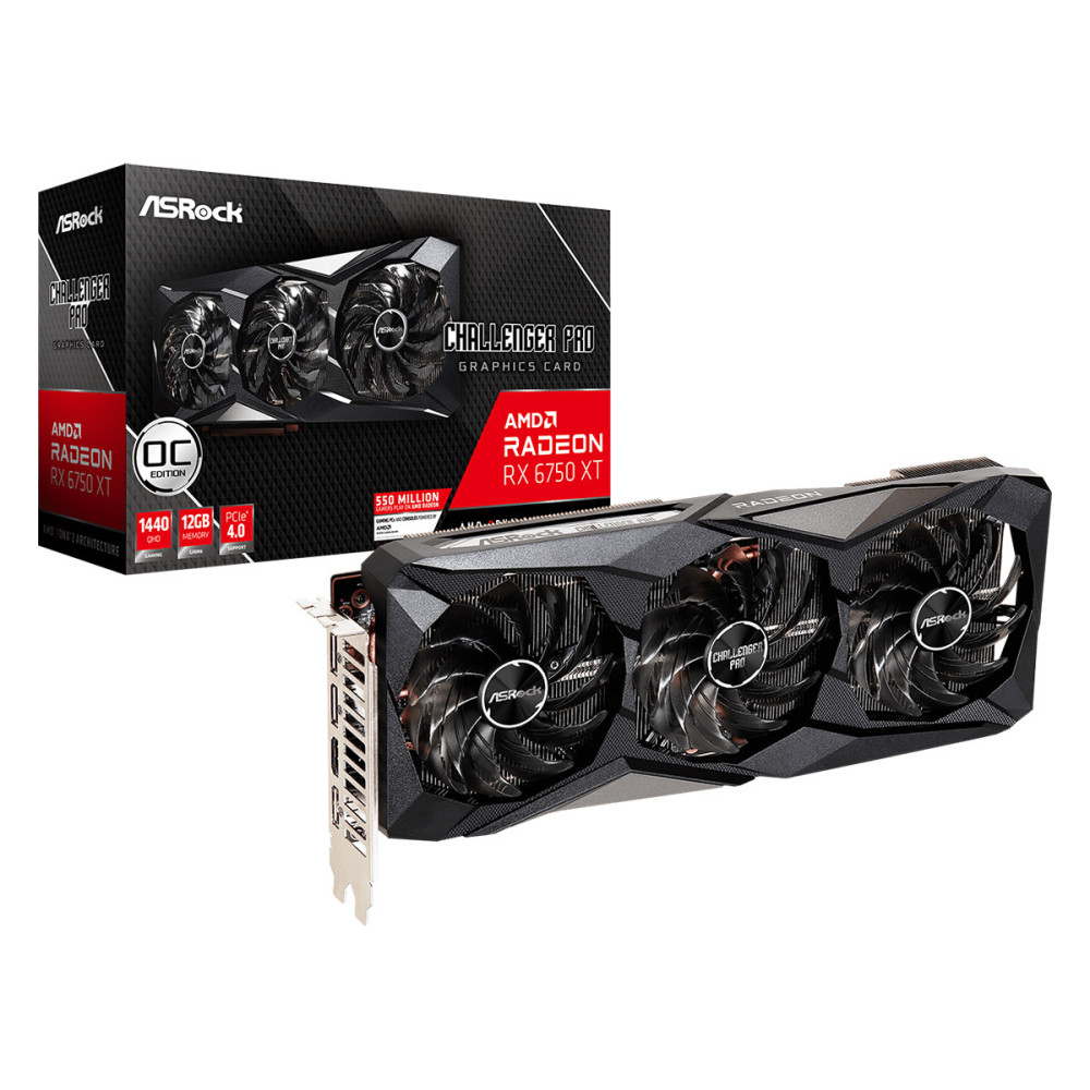 Asrock Challenger RX6750XT CLP 12GO AMD Radeon RX 6750 XT GDDR6 Asrock Challenger RX6750XT CLP 12GO AMD Radeon RX 6750 XT GDDR6