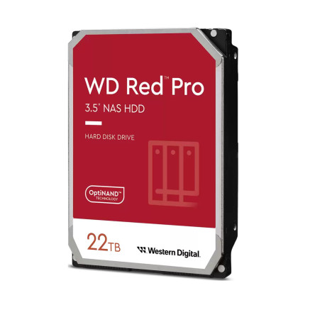 Western Digital Red Pro disque dur 22 To 7200 tr min 512 Mo 3.5" Série ATA III