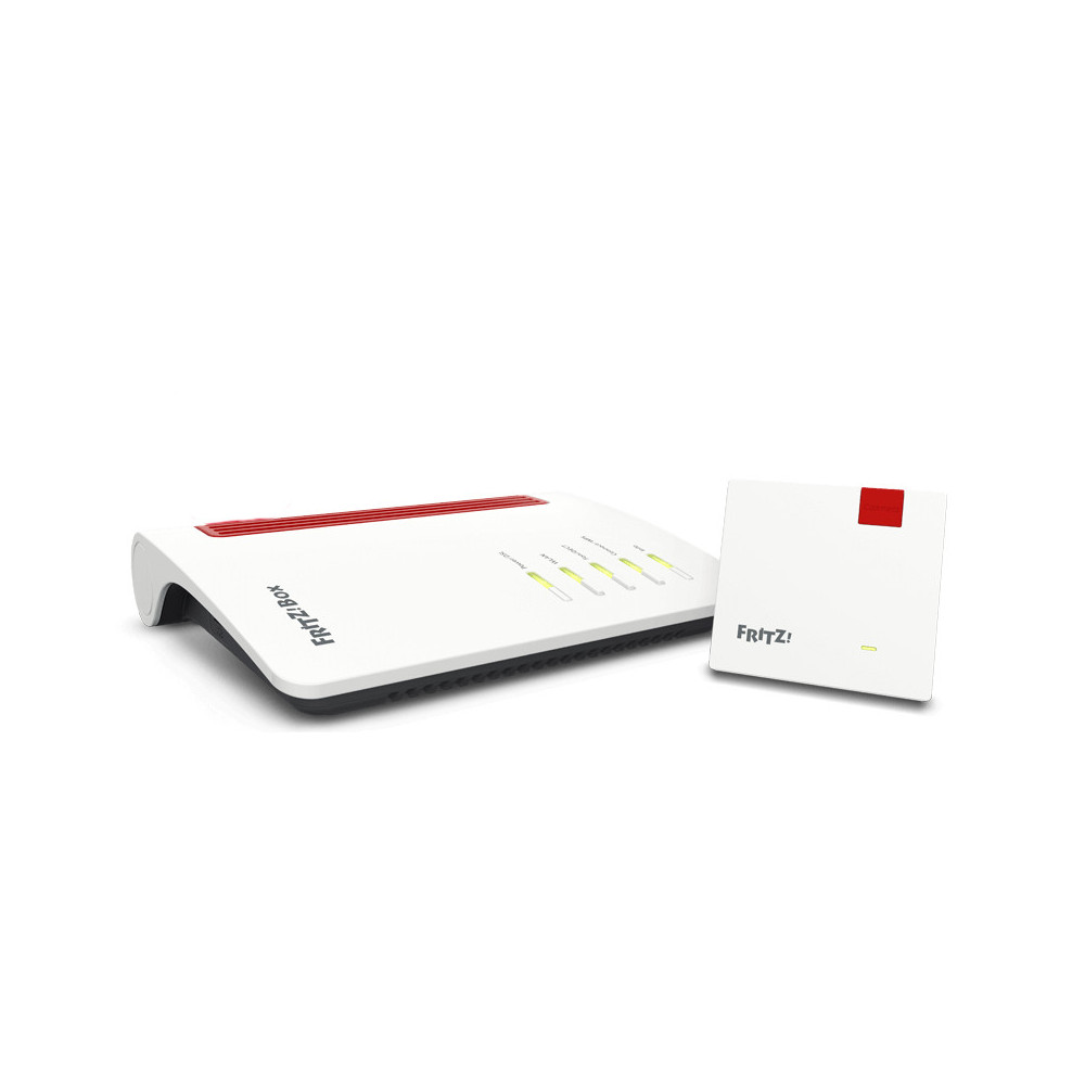 FRITZ! Mesh Set 7530 AX + 1200 AX Bi-bande (2,4 GHz 5 GHz) Wi-Fi 6 (802.11ax) Rouge, Blanc 4 3G Interne FRITZ! Mesh Set 7530 AX + 1200 AX Bi-bande (2,4 GHz 5 GHz) Wi-Fi 6 (802.11ax) Rouge, Blanc 4 3G Interne