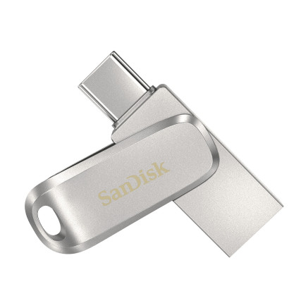 SanDisk Ultra Dual Drive Luxe lecteur USB flash 64 Go USB Type-A   USB Type-C 3.2 Gen 1 (3.1 Gen 1) Acier inoxydable