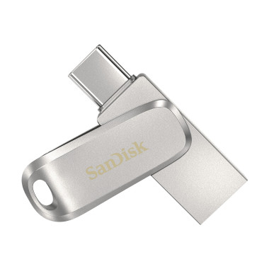 SanDisk Ultra Dual Drive Luxe lecteur USB flash 64 Go USB Type-A   USB Type-C 3.2 Gen 1 (3.1 Gen 1) Acier inoxydable