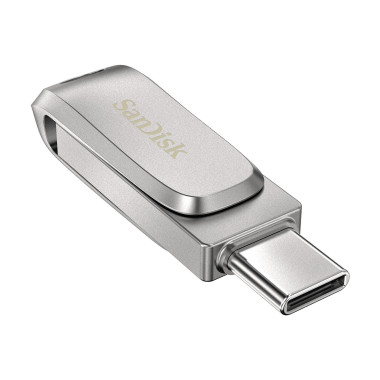 SanDisk Ultra Dual Drive Luxe lecteur USB flash 128 Go USB Type-A   USB Type-C 3.2 Gen 1 (3.1 Gen 1) Acier inoxydable