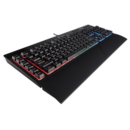 Corsair K55 RGB clavier Jouer USB QWERTZ Allemand Noir