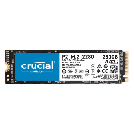 Crucial P2 250 Go M.2 PCI Express 3.0 NVMe