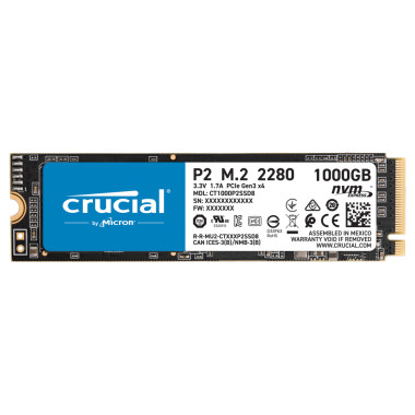 Crucial P2 1 To M.2 PCI Express 3.0 NVMe