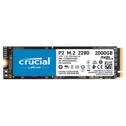 Crucial P2 2 To M.2 PCI Express 3.0 NVMe