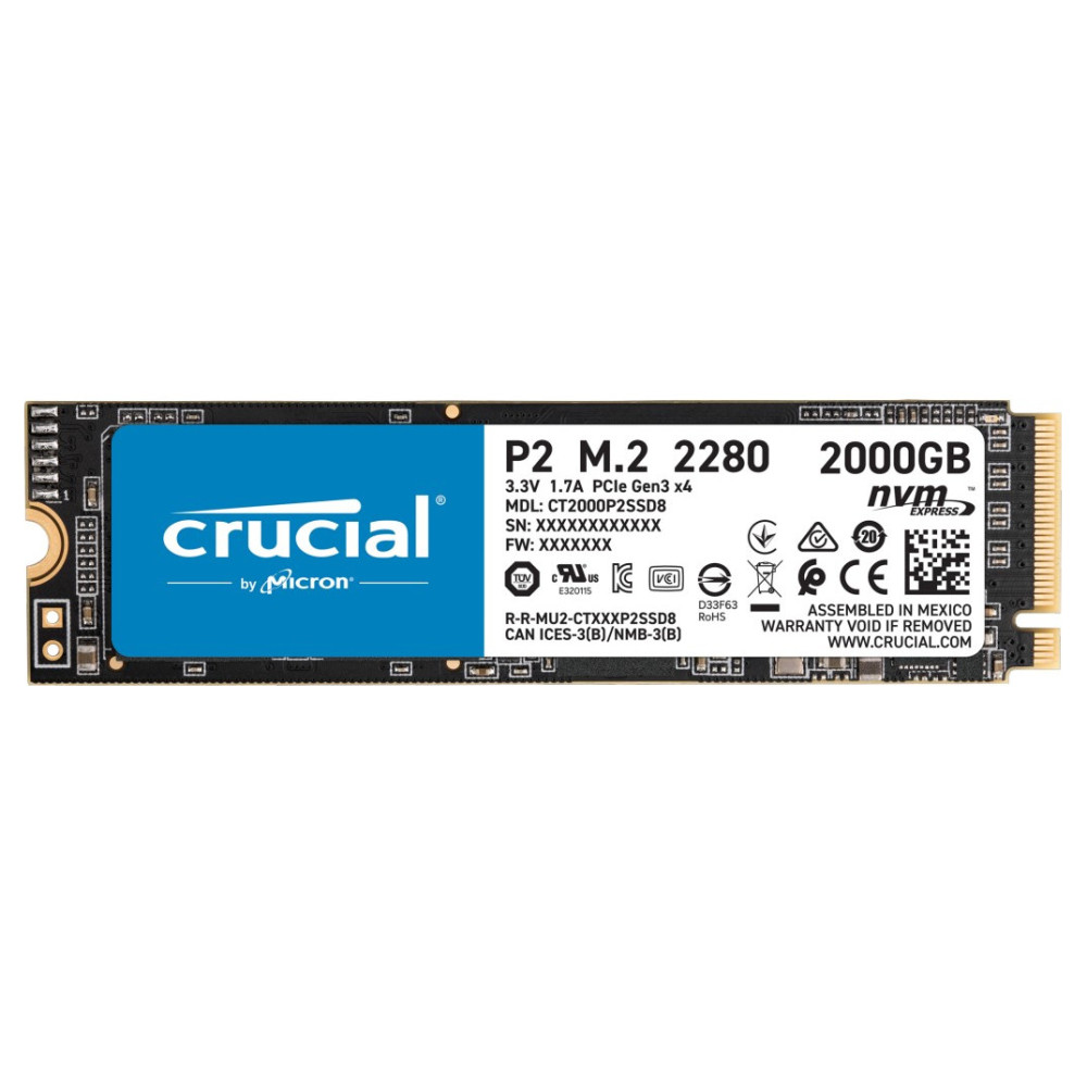 Crucial P2 2 To M.2 PCI Express 3.0 NVMe Crucial P2 2 To M.2 PCI Express 3.0 NVMe