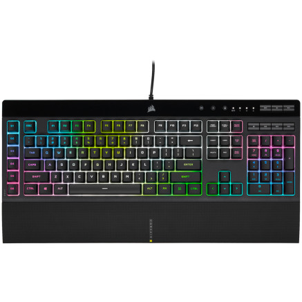 Corsair K55 RGB PRO XT clavier Jouer USB QWERTY Allemand Noir