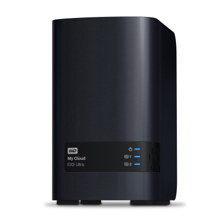Western Digital My Cloud EX2 Ultra NAS Bureau Marvell Armada 385 1 Go DDR3 12 To HDD My Cloud OS Noir