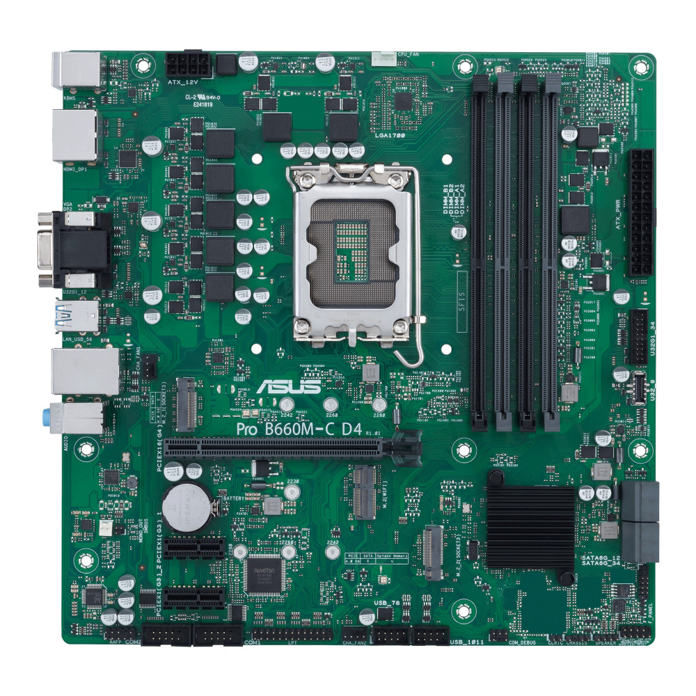 ASUS PRO B660M-C D4-CSM Intel B660 LGA 1700 micro ATX ASUS PRO B660M-C D4-CSM Intel B660 LGA 1700 micro ATX