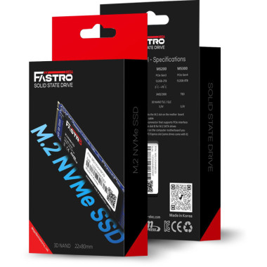FASTRO MS150-512GTS disque SSD 512 Go M.2 PCI Express 3.0 NVMe 3D TLC NAND