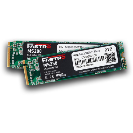 FASTRO MS200-200TTS disque SSD 2 To M.2 PCI Express 3.0 NVMe 3D TLC NAND