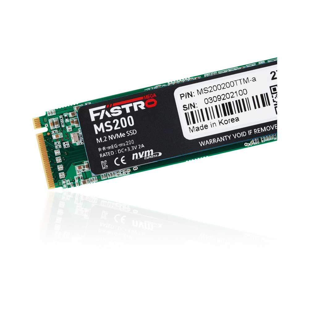 FASTRO MS200-200TTS disque SSD 2 To M.2 PCI Express 3.0 NVMe 3D TLC NAND
