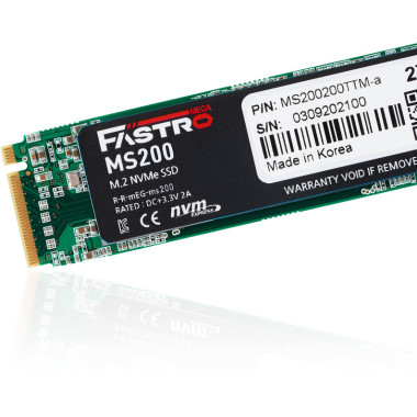 FASTRO MS200-200TTS disque SSD 2 To M.2 PCI Express 3.0 NVMe 3D TLC NAND