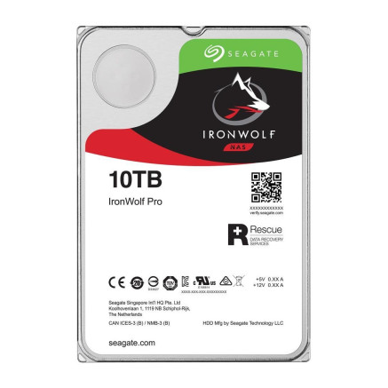 Seagate IronWolf Pro disque dur 10 To 7200 tr min 256 Mo 3.5" Série ATA III