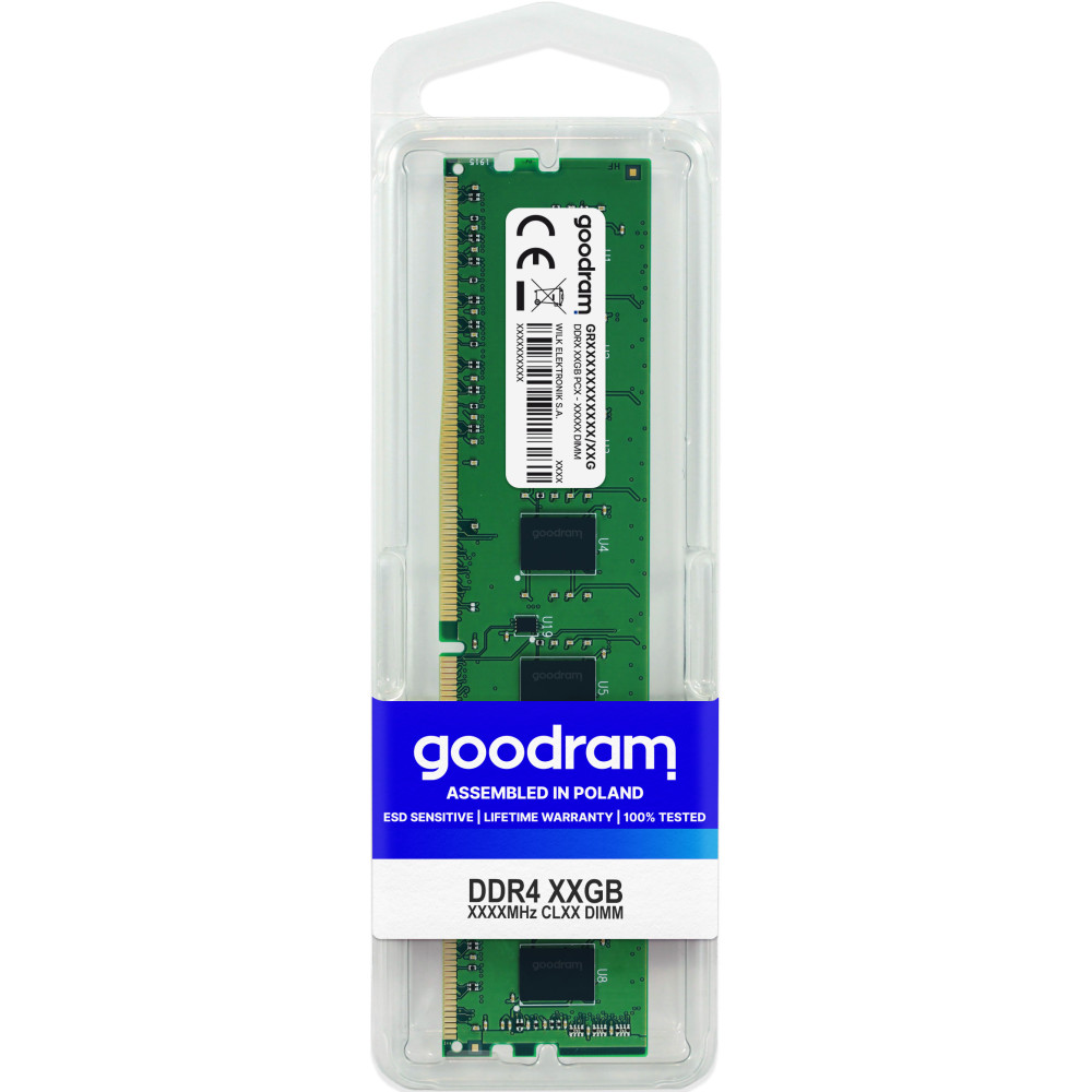 Goodram GR2666D464L19S 16G module de mémoire 16 Go 1 x 16 Go DDR4 2666 MHz Goodram GR2666D464L19S 16G module de mémoire 16 Go 1 x 16 Go DDR4 2666 MHz
