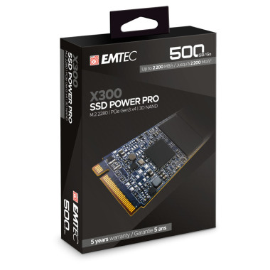 Emtec X300 500 Go M.2 PCI Express 3.0 NVMe 3D NAND