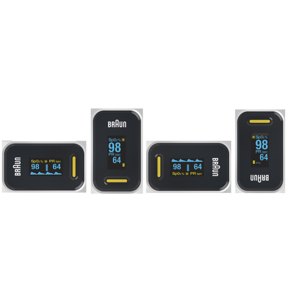 Braun YK-81CEU oxymètre de pouls Noir, Acier inoxydable