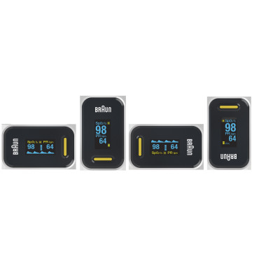 Braun YK-81CEU oxymètre de pouls Noir, Acier inoxydable