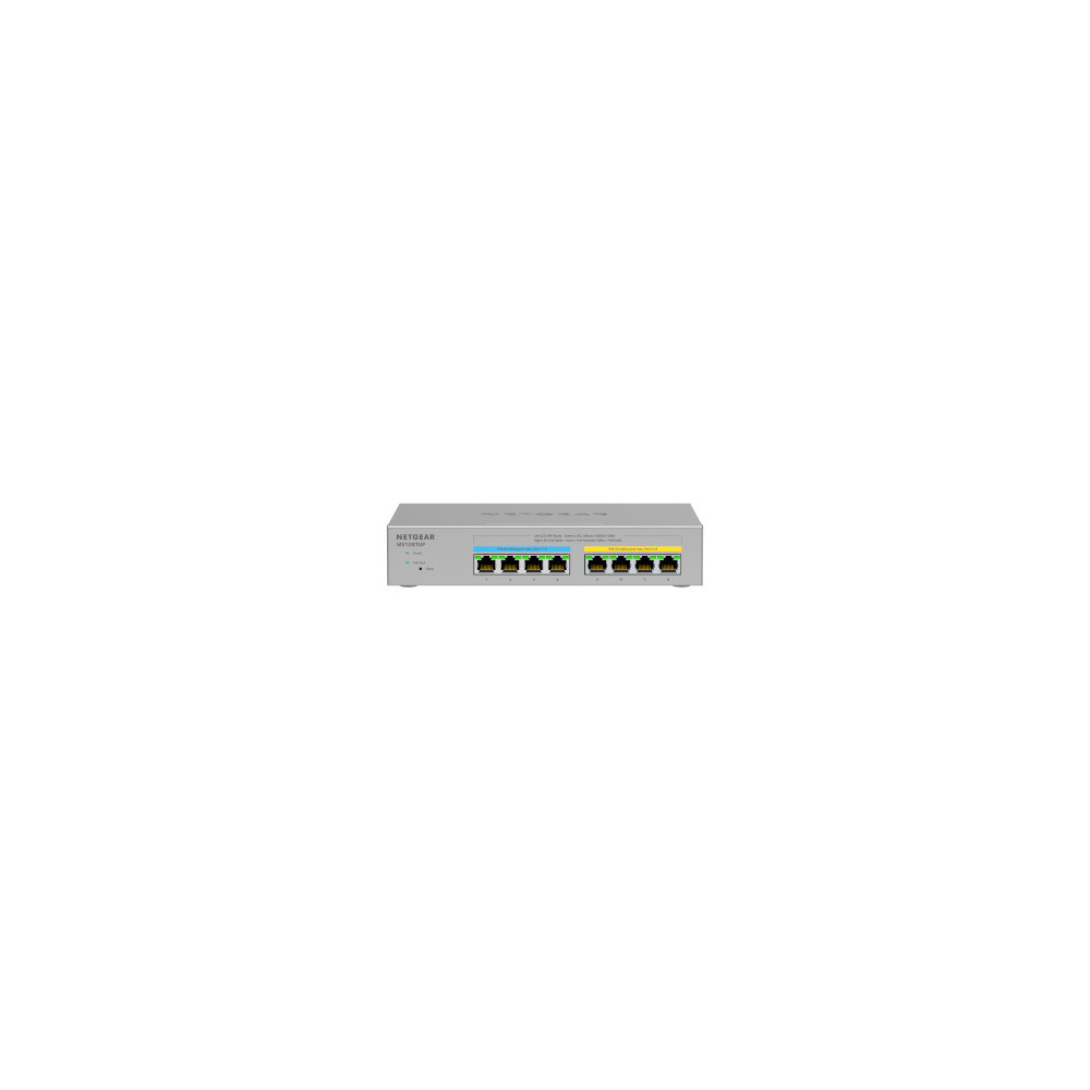 NETGEAR MS108TUP Non-géré L2 2.5G Ethernet (100 1000 2500) Connexion Ethernet, supportant l'alimentation via ce port (PoE) Gris NETGEAR MS108TUP Non-géré L2 2.5G Ethernet (100 1000 2500) Connexion Ethernet, supportant l'alimentation via ce port (PoE) Gris