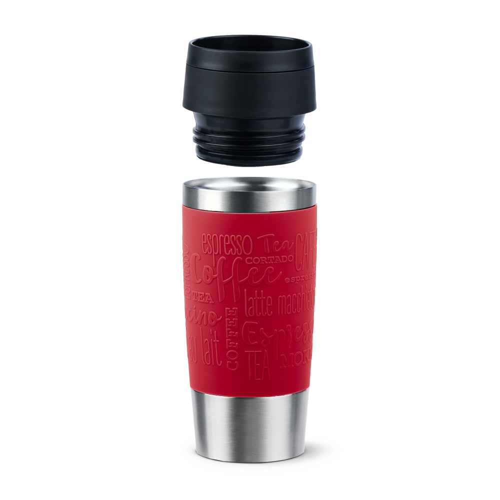 EMSA Travel Mug Classic N2020400 thermos 360 ml Noir, Rouge, Acier inoxydable Acier inoxydable