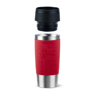 EMSA Travel Mug Classic N2020400 thermos 360 ml Noir, Rouge, Acier inoxydable Acier inoxydable
