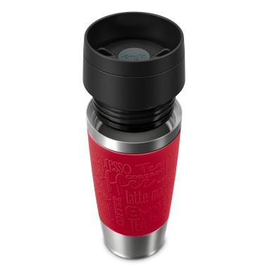 EMSA Travel Mug Classic N2020400 thermos 360 ml Noir, Rouge, Acier inoxydable Acier inoxydable