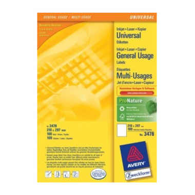 Avery Multi-Function Labels Blanc