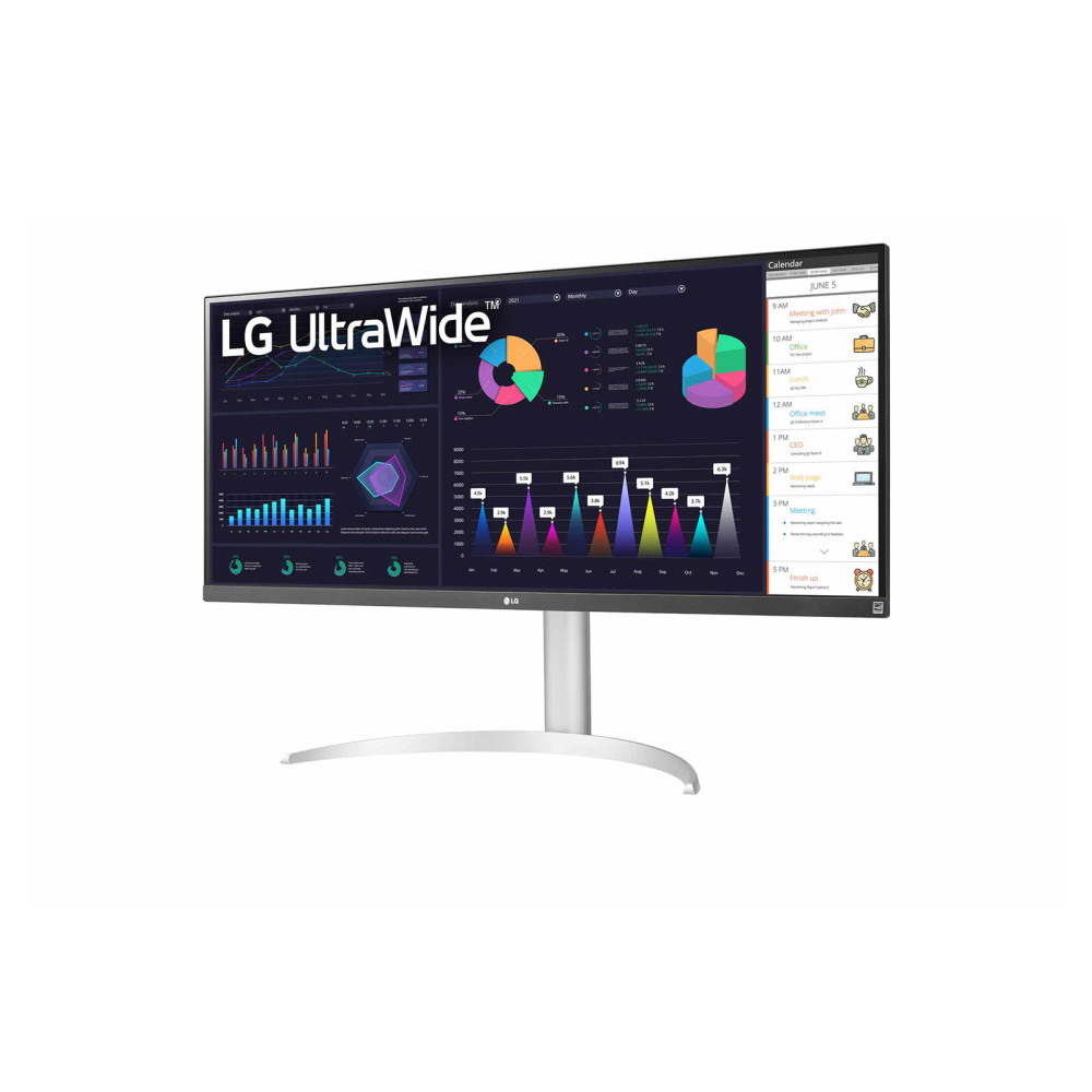 LG 34WQ650-W écran plat de PC 86,4 cm (34") 2560 x 1080 pixels Full HD Ultra large LCD Noir, Argent