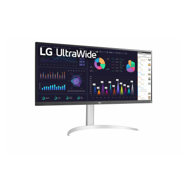 LG 34WQ650-W écran plat de PC 86,4 cm (34") 2560 x 1080 pixels Full HD Ultra large LCD Noir, Argent