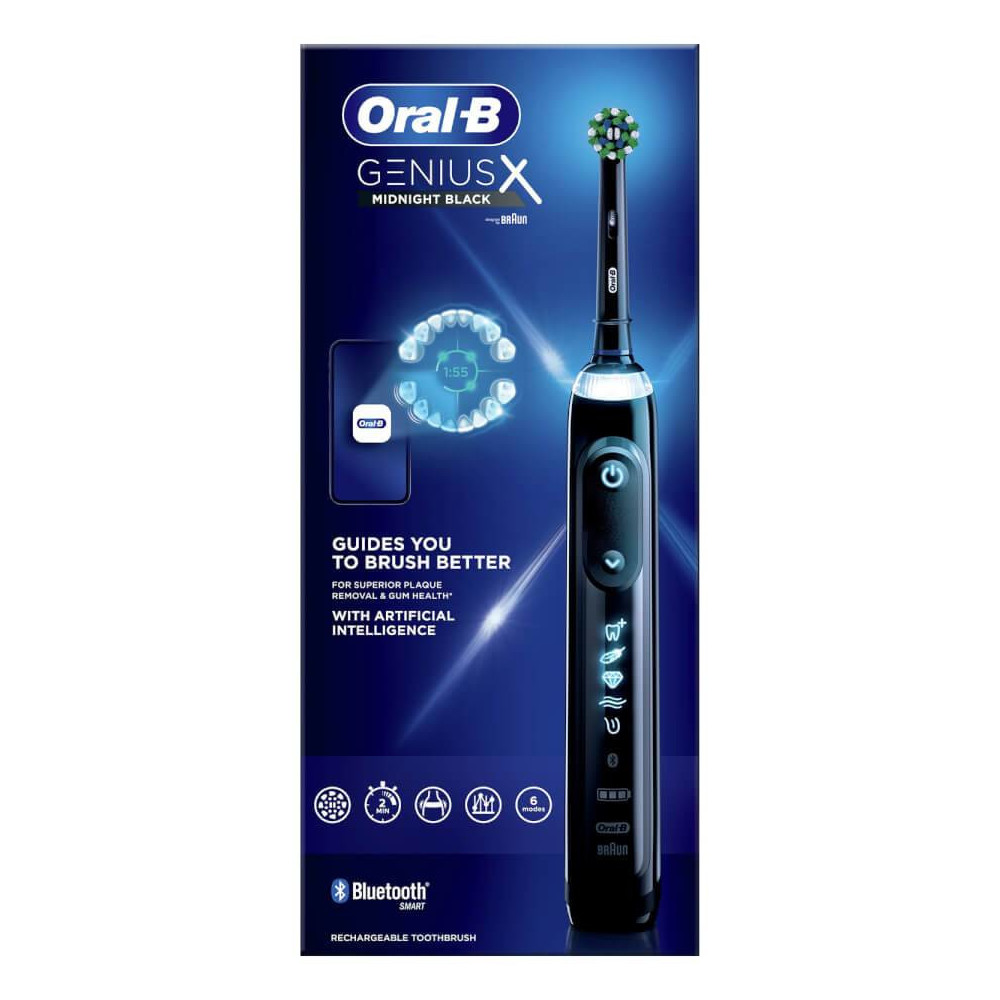 Oral-B Genius X Adulte Brosse à dents oscillante Noir Oral-B Genius X Adulte Brosse à dents oscillante Noir