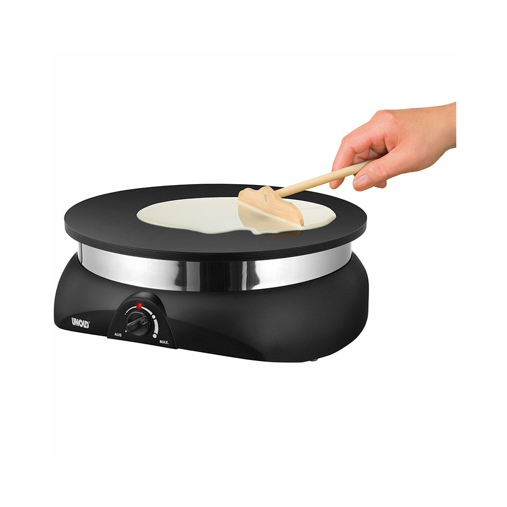 Unold 48155 appareil à crêpes 1 crèpe(s) 1250 W Noir, Acier inoxydable