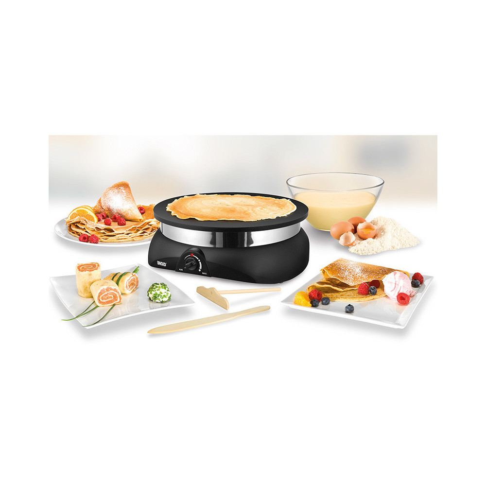 Unold 48155 appareil à crêpes 1 crèpe(s) 1250 W Noir, Acier inoxydable