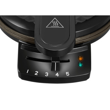 Unold 48235 moule à gauffres 1 gauffre(s) 1200 W Noir, Acier inoxydable