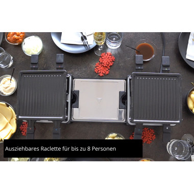 Unold 48755 raclette 8 personne(s) 1300 W Noir