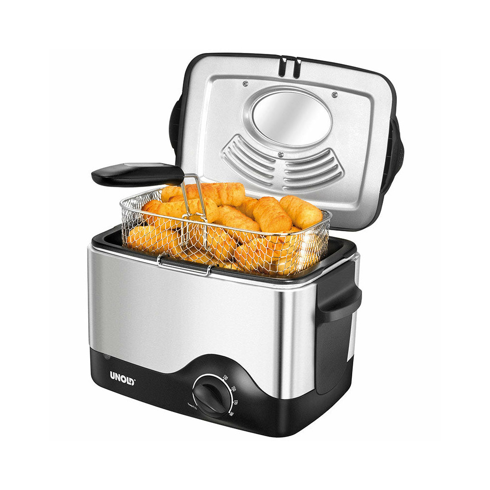 Unold 58615 friteuse Unique Autonome 1200 W Noir, Acier inoxydable