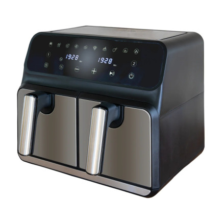 Unold 58685 friteuse Double 8 L Autonome 1700 W Friteuse d’air chaud Noir, Gris