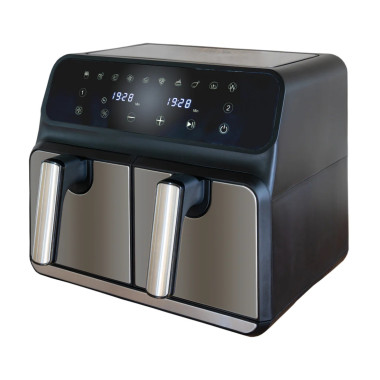 Unold 58685 friteuse Double 8 L Autonome 1700 W Friteuse d’air chaud Noir, Gris