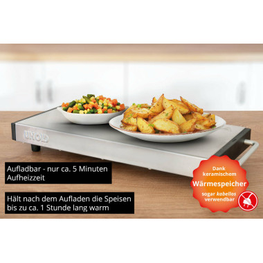 Unold Elena chauffe-plat Noir, Acier inoxydable