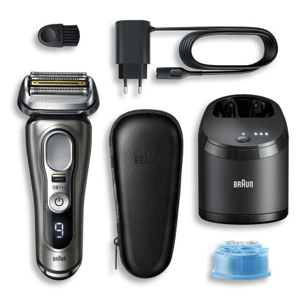 Braun Series 9 Pro 9485cc Rasoir à grille Tondeuse Noir, Argent