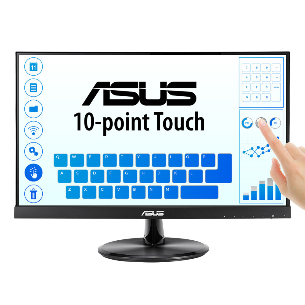 ASUS VT229H écran plat de PC 54,6 cm (21.5") 1920 x 1080 pixels Full HD LED Écran tactile Noir ASUS VT229H écran plat de PC 54,6 cm (21.5") 1920 x 1080 pixels Full HD LED Écran tactile Noir