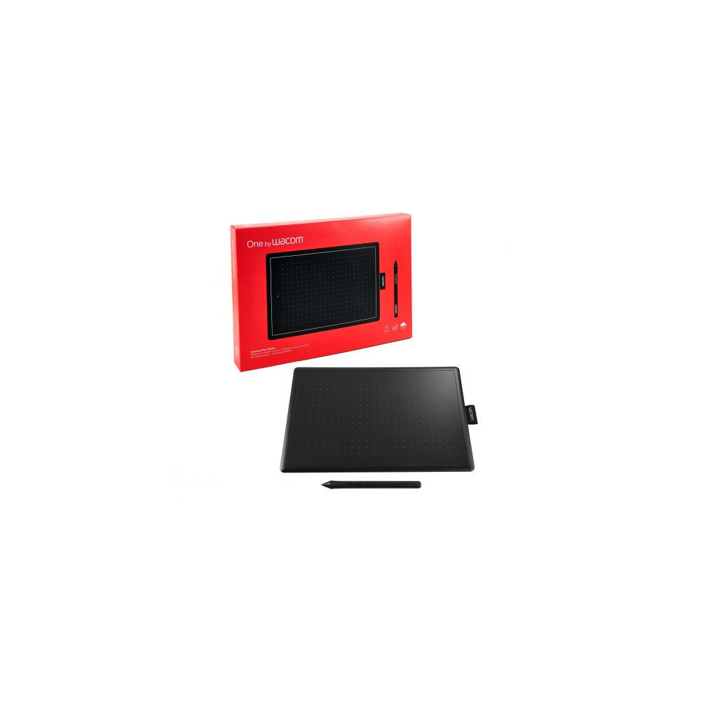 Wacom One by Medium tablette graphique Noir, Rouge 2540 lpi 216 x 135 mm USB