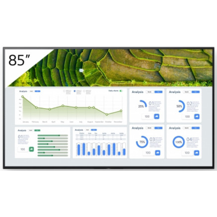 Sony FW-85BZ30L affichage de messages Écran plat de signalisation numérique 2,16 m (85") LCD Wifi 440 cd m² 4K Ultra HD Noir