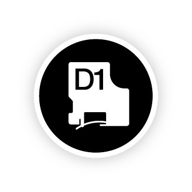 DYMO D1 - Standard Étiquettes - Noir sur blanc - 12mm x 7m