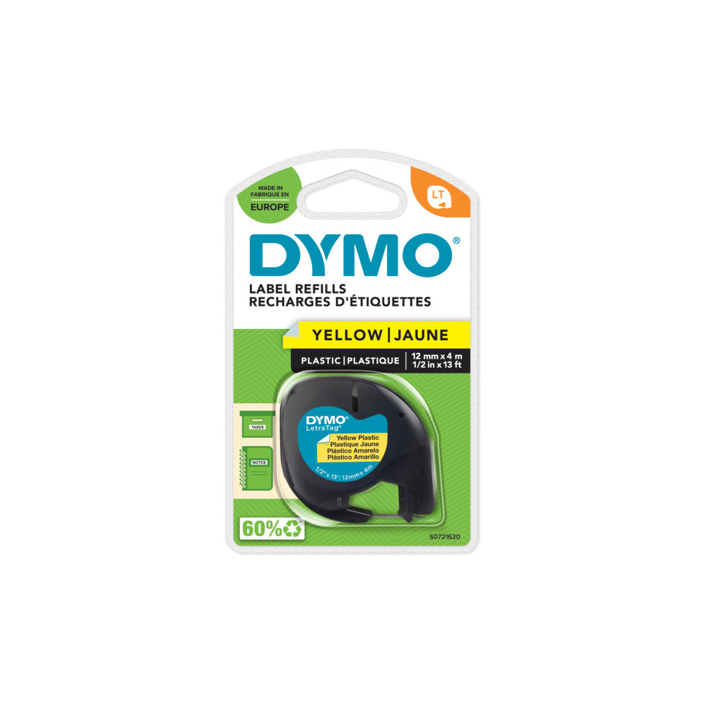DYMO S0721620 ruban d'étiquette Noir sur jaune