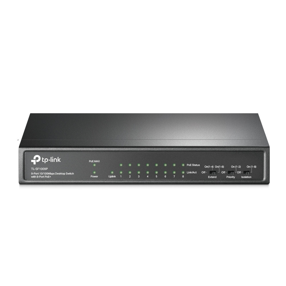 TP-Link TL-SF1009P commutateur réseau Non-géré Fast Ethernet (10 100) Connexion Ethernet, supportant l'alimentation via ce port TP-Link TL-SF1009P commutateur réseau Non-géré Fast Ethernet (10 100) Connexion Ethernet, supportant l'alimentation via ce port
